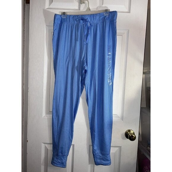 NWT JOCKEY Better Basics Womens Blue Dots Microfiber Lounge Pants Sz L - Picture 2 of 9